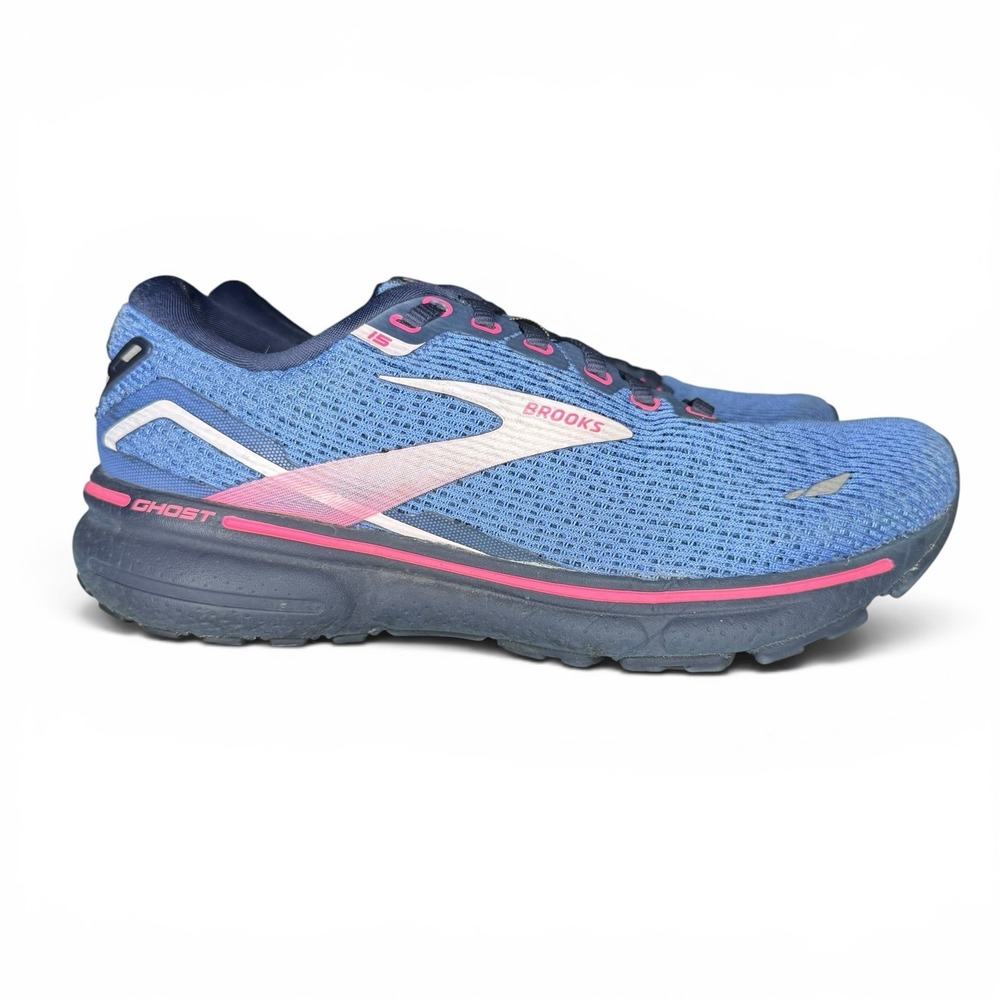 Brooks Ghost 15 Blue/Pink Women Running Sneakers 1203801B469 - SZ 7.5